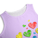 Colorful Flower Heart Grandma - Personalized Sleeveless Tank Dress