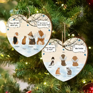 Memorial, Pet Lovers - They Still Talk About You Memorial Pet Lovers Christmas - Personalized Custom Shaped Wooden Ornament