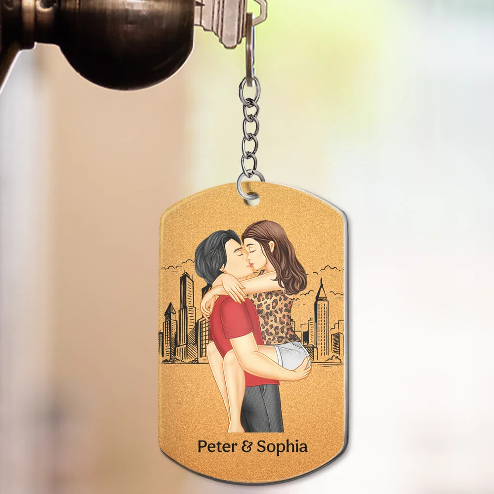 Gift For Couples, Gift For Husband, Gift For Wife, Gift For Boyfriend, Gift For Girlfriend - Remind You I Love You Couples - Personalized Aluminum Keychain