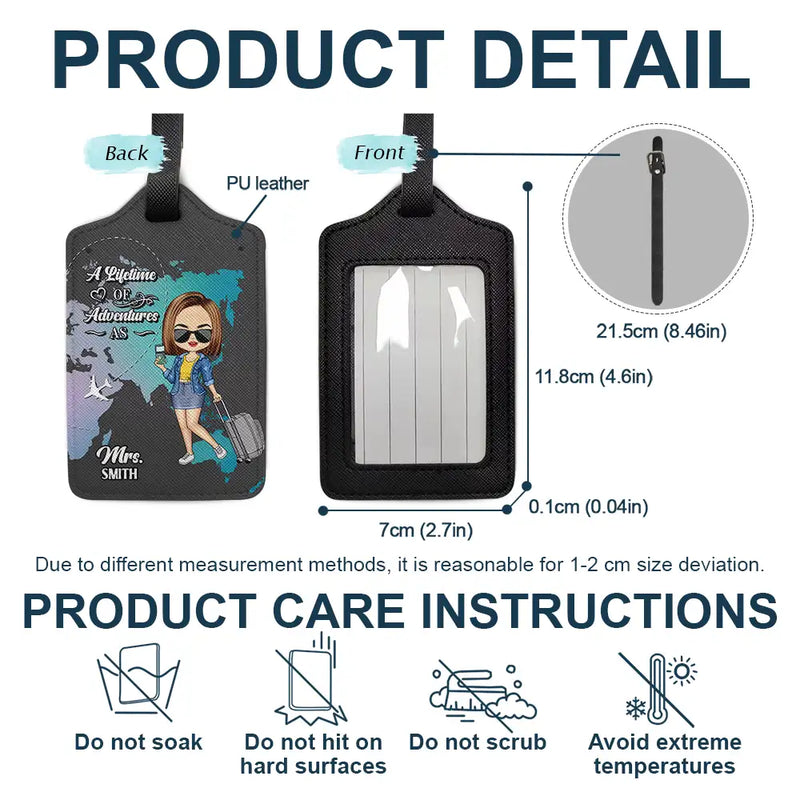 Gift For Husband, Gift For Wife, Gift For Boyfriend, Gift For Couples, Gift For Girlfriend, Travel - Lifetime Of Adventures - Personalized Combo 2 Luggage Covers