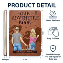 Travel, Gift For Couples, Gift For Husband, Gift For Wife, Gift For Boyfriend, Gift For Girlfriend - Our Adventure Book Travel Couple - Personalized Leather Journal
