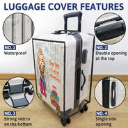 Travel,Gift For Yourself,Gift For Women,Gift For Men,Happy - It's On My List Travel Lover - Personalized Clear Luggage Cover
