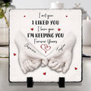 Gift For Couples,LGBT,Gift For Women,Gift For Men,Love,Top Market - 3D Inflated Effect Printed Couple Loved You Then Love You Still - Personalized Rectangle Memorial Garden Stone