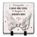 Gift For Couples,LGBT,Gift For Women,Gift For Men,Love,Top Market - 3D Inflated Effect Printed Couple Loved You Then Love You Still - Personalized Rectangle Memorial Garden Stone