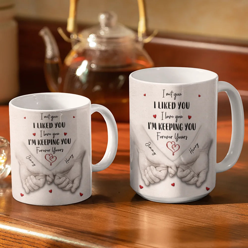Gift For Couples,LGBT,Gift For Women,Gift For Men,Love,Top Market - 3D Inflated Effect Printed Couple Loved You Then Love You Still - Personalized White Edge-to-Edge Mug