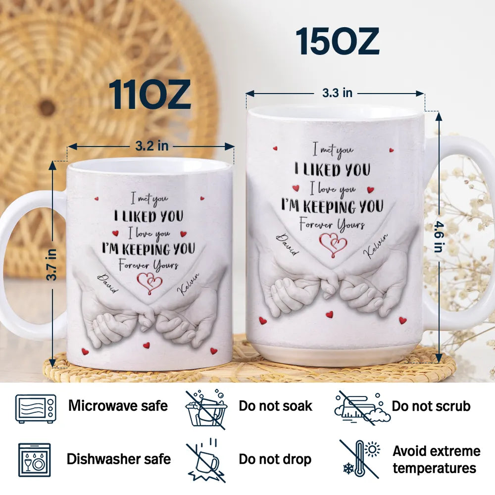 Gift For Couples,LGBT,Gift For Women,Gift For Men,Love,Top Market - 3D Inflated Effect Printed Couple Loved You Then Love You Still - Personalized White Edge-to-Edge Mug