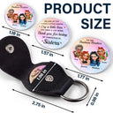 Gift For Bestie,Gift For Women,Happy - 3D Effect Bestie Thank You For Being My Unbiological Sister - Personalized Leather Pocket Hug