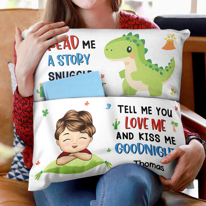 Read Me A Story - Gift For Kids - Personalized Pocket Pillow