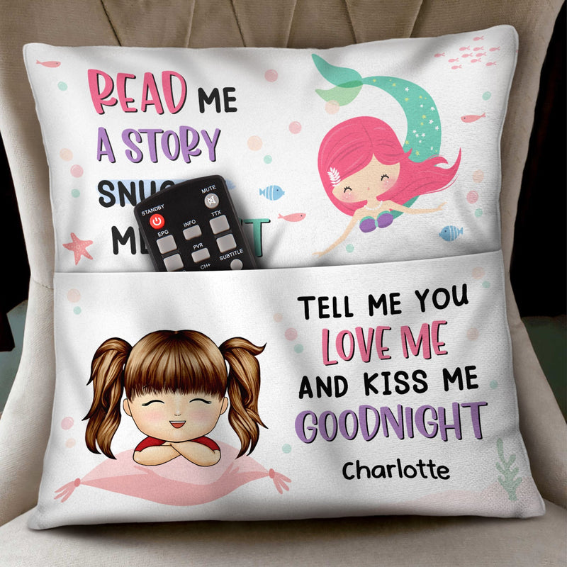 Read Me A Story - Gift For Kids - Personalized Pocket Pillow