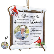 Custom Photo In Loving Memory - Christmas, Memorial Gift - Personalized Custom Shaped Wooden Ornament