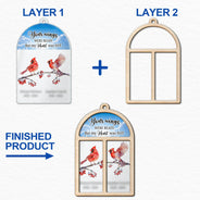 Cardinals Appear When Angels Are Near - Christmas, Memorial Gift - Personalized 2-Layered Mix Ornament