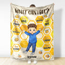 Be Funny Be Kind - Gift For Granddaughter, Grandson, Kids - Personalized Fleece Blanket