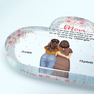 Mom For All The Times I Forgot To Thank You - Gift For Mother - Personalized Heart Shaped Acrylic Plaque
