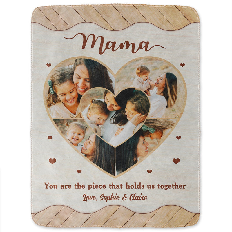 Custom Photo Mommy You Are The Pieces - Gift For Mother, Mom - Personalized Fleece Blanket, Sherpa Blanket