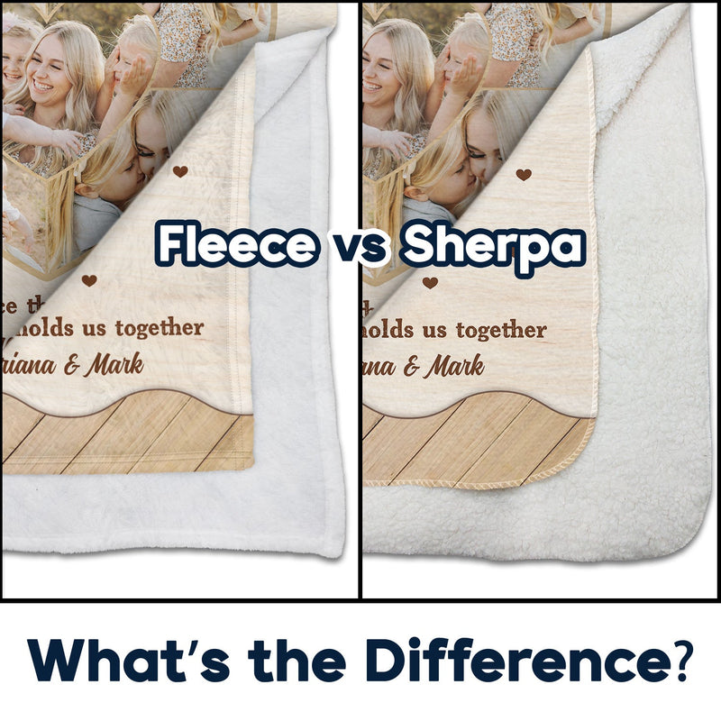 Custom Photo Mommy You Are The Pieces - Gift For Mother, Mom - Personalized Fleece Blanket, Sherpa Blanket