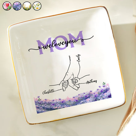 Mom Grandma We Love You - Gift For Mother, Grandmother - Personalized Ring Dish