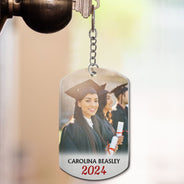 Custom Photo You Are Braver Than You Believe - Graduation Gift, Gift For Friends - Personalized Aluminum Keychain