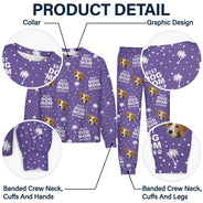Pet Lovers, Pet Mom, Pet Dad - Custom Photo Best Dog Cat Dad Mom Ever - Personalized Unisex Pajamas Set