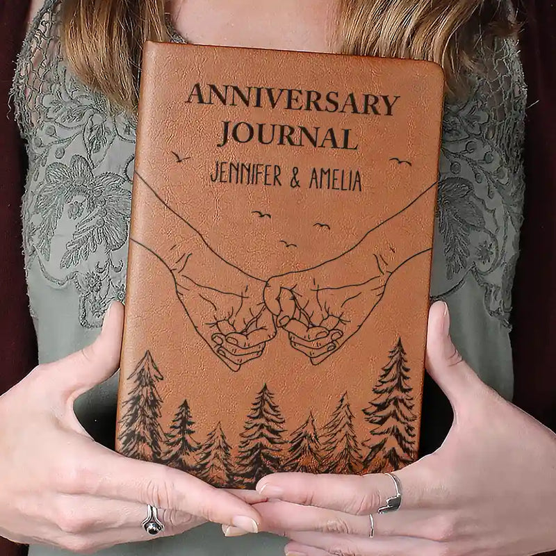 Gift For Couples, Gift For Husband, Gift For Wife, Gift For Girlfriend, Gift For Boyfriend - Anniversary Journal - Personalized Leather Journal