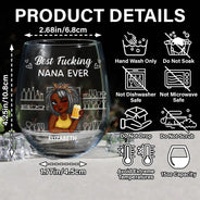 Gift For Mother - Best Mom Ever - Personalized Stemless Wine Glass