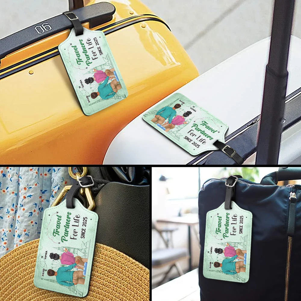 Travel, Gift For Couples, Gift For Husband, Gift For Wife, Gift For Boyfriend, Gift For Girlfriend - To A Lifetime Of Adventure Together - Personalized Luggage Tag
