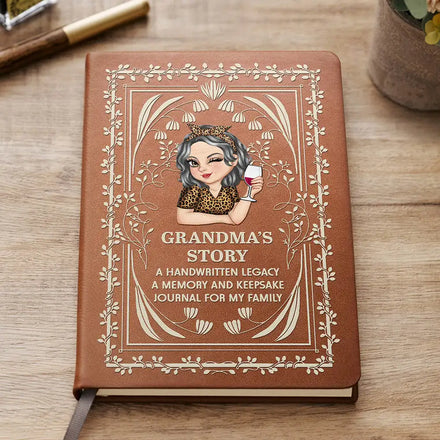 A Memory And Keepsake Journal For My Family - Personalized Leather Journal