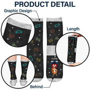 Gift For Kids,Gift For Grandkids,Dad,Children,Happy,Christmas - I'm Gaming Do Not Disturb - Personalized Socks