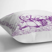 Gift For Bestie,Old Best friends,Gift For Sisters,Custom Photo,Happy - Custom Photo Pencil Sketch A True Friendship Is A Journey Without An End - Personalized Pillow
