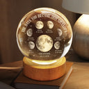 Gift For Father,Gift For Grandpa,Gift For Mother,Gift For Grandma,Non-Eng,Moon Phase,Proud - Moon Phase The Day You Became My Dad Granpda - Personalized Crystal Globe Lamp