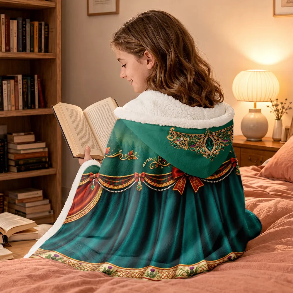 Adorable,Christmas,Gift For Women,Gift For Yourself,Gifts For Her,Icon - Gift For Her Daughter Friends - Personalized Princess Gown Wearable Hooded Blanket
