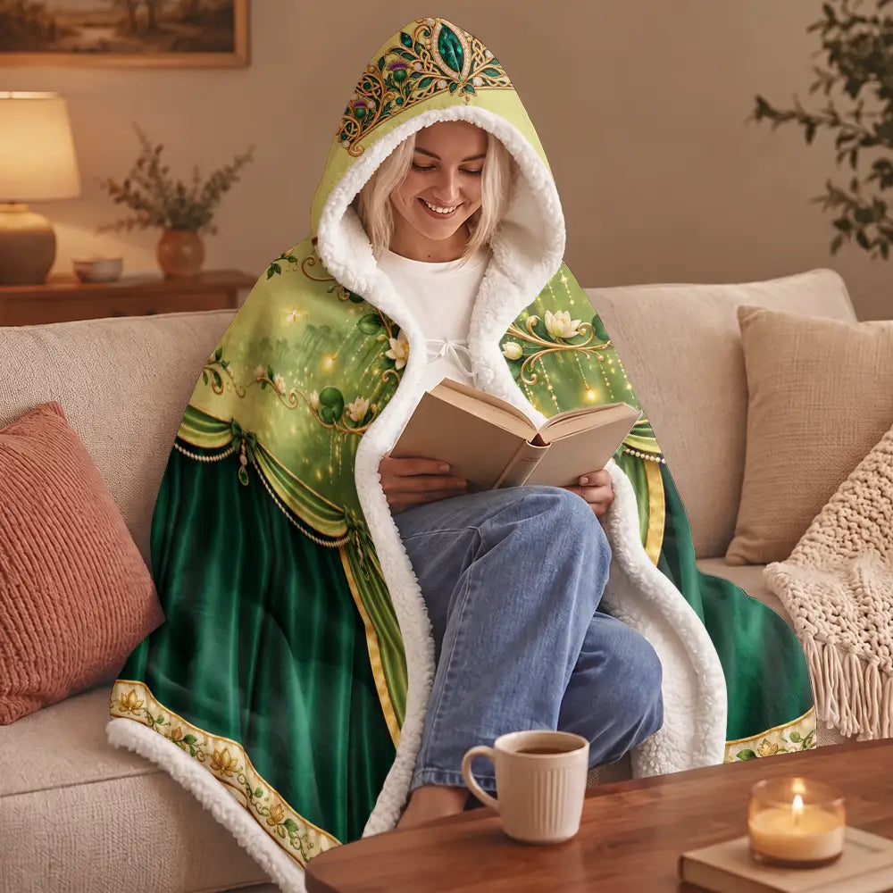 Adorable,Christmas,Gift For Women,Gift For Yourself,Gifts For Her,Icon - Gift For Her Daughter Friends - Personalized Princess Gown Wearable Hooded Blanket