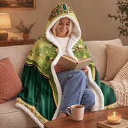 Adorable,Christmas,Gift For Women,Gift For Yourself,Gifts For Her,Icon - Gift For Her Daughter Friends - Personalized Princess Gown Wearable Hooded Blanket