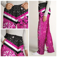 Christmas,Gift For Women,Gift For Yourself,Gifts For Her,Happy,Vector - Gift For Cheerleaders, Daughter, Granddaughter - Personalized Faux Glitter Pajama Pants