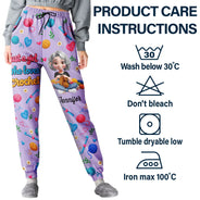 Christmas,Gift For Women,Gift For Yourself,Gifts For Her,Happy,Knitting,Vector - Gift For Crocheter Knitter Mom Grandma - Personalized Just A Girl Who Loves Yarn Pajama Pants