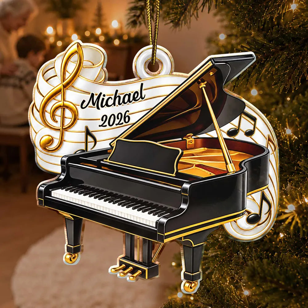 Christmas,Happy,Icon,Top Market - Christmas Gift For Band Student Teacher - Personalized Music Instrument Acrylic Ornament