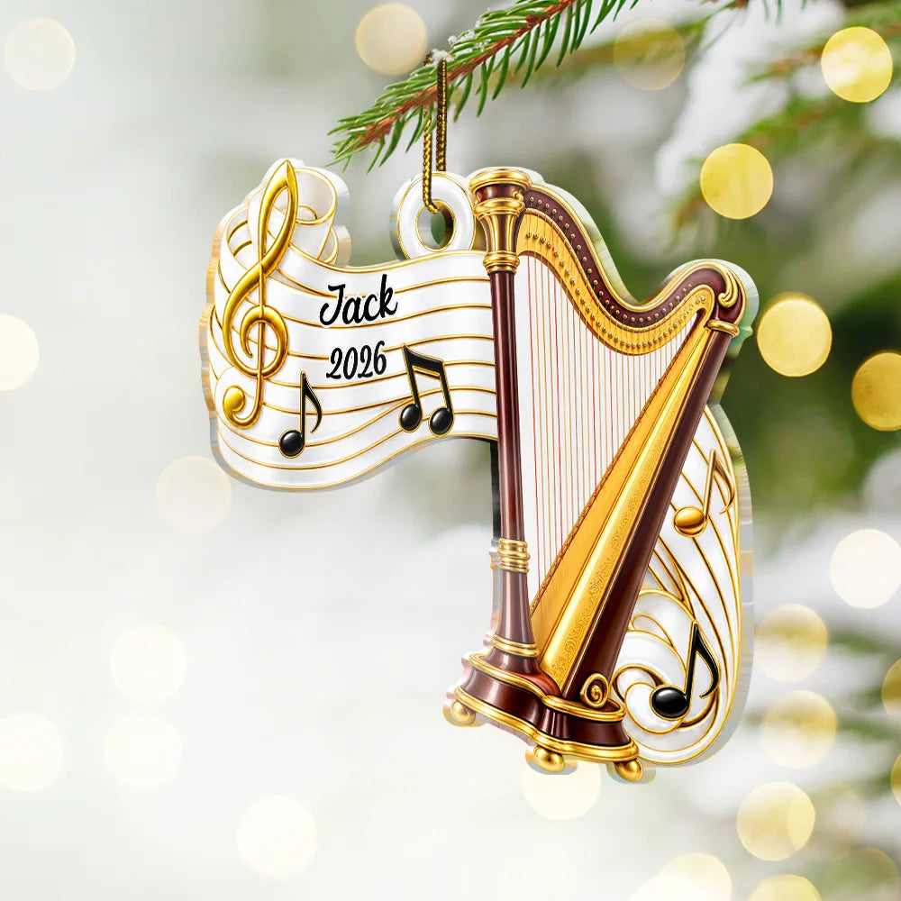 Christmas,Happy,Icon,Top Market - Christmas Gift For Band Student Teacher - Personalized Music Instrument Acrylic Ornament