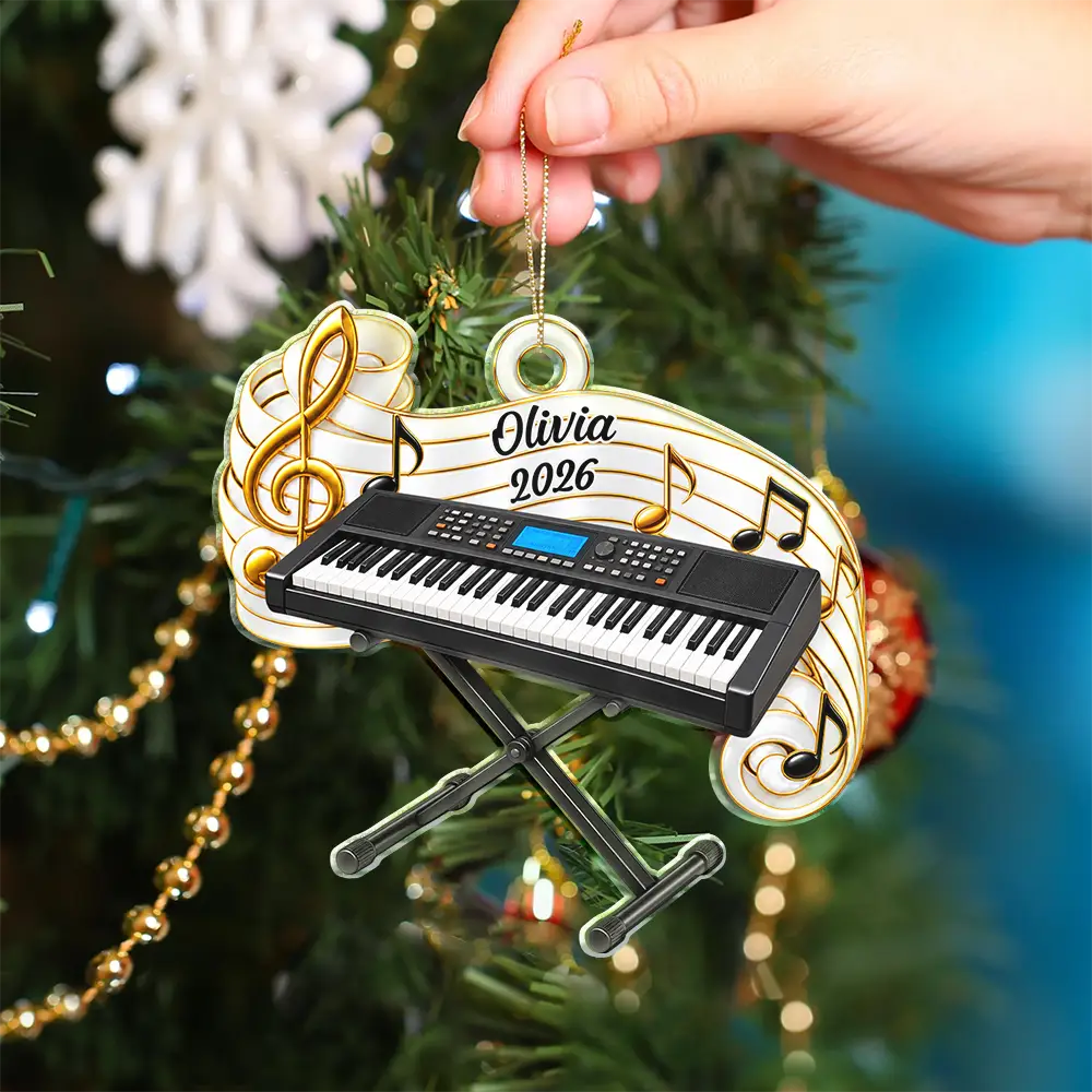 Christmas,Happy,Icon,Top Market - Christmas Gift For Band Student Teacher - Personalized Music Instrument Acrylic Ornament