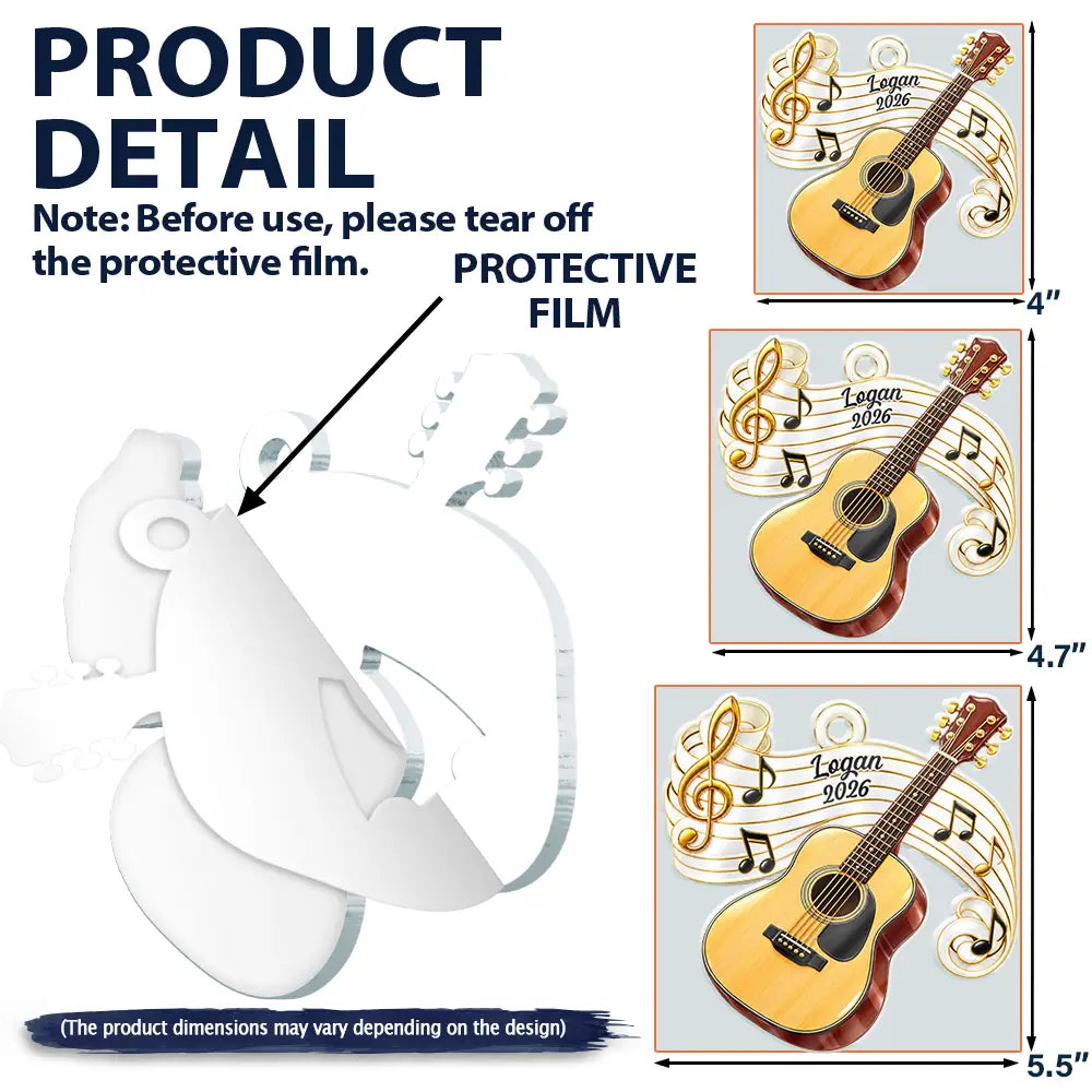 Christmas,Happy,Icon,Top Market - Christmas Gift For Band Student Teacher - Personalized Music Instrument Acrylic Ornament