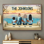 Family Portrait Art Sympathy Memorial - Family Gift - Personalized Custom Poster