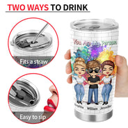 Side By Side Or Miles Apart Sisters And Brothers - Gift For Sibling And BFF- Personalized Custom Tumbler