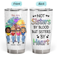 Side By Side Or Miles Apart Sisters And Brothers - Gift For Sibling And BFF- Personalized Custom Tumbler