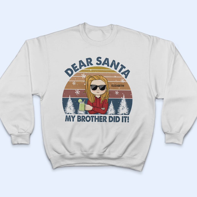Dear Santa Define Good Couple Family Brother Sister Sibling Kid - Christmas Gift - Personalized Custom T Shirt