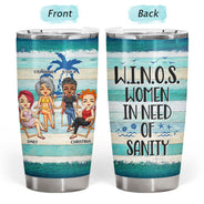 I Love You To The Beach And Back Best Friends Color Palette - Bestie BFF Gift - Personalized Custom Tumbler