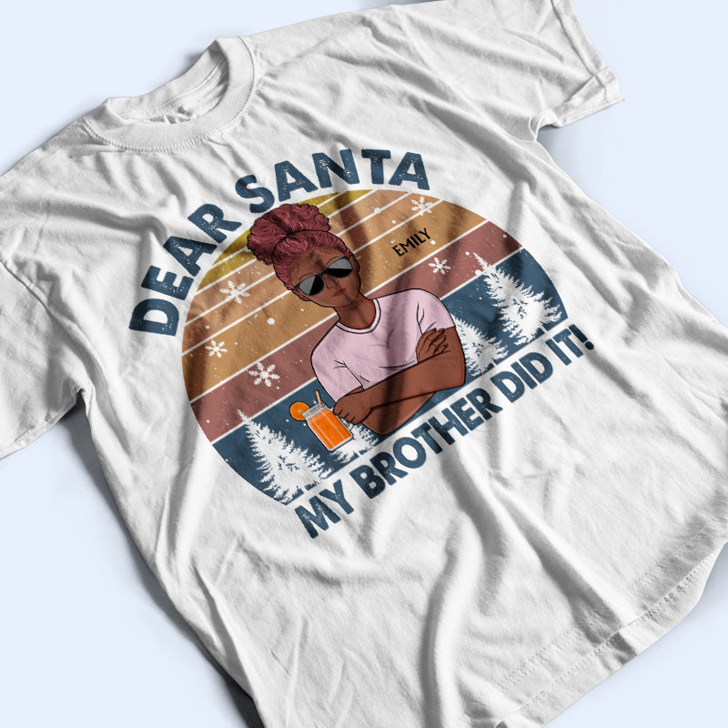 Dear Santa Define Good Couple Family Brother Sister Sibling - Christmas Gift - Personalized Custom T Shirt