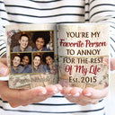 Custom Photo Together Since Husband Wife - Couple Gift - Personalized Custom White Edge-to-Edge Mug