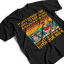 To Our Amazing Step-Dad Thanks For Putting Up With Our Mom - Funny, Birthday Gift For Father, Papa, Husband - Personalized Custom T Shirt