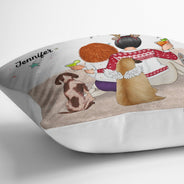 You And Me And The Dogs - Anniversary, Loving Gift For Couples, Dog Lovers, Cat Lovers, Pet Lovers - Personalized Pillow