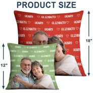 Custom Photo Couple And Name - Gift For Couples, Husband, Wife - Personalized Pillow