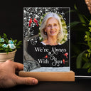 Custom Photo When You Miss Me - Loving, Memorial Gift For Family, Siblings, Friends - Personalized 3D Led Light Wooden Base
