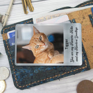 Custom Photo Once By My Side - Memorial Gift For Dog Lovers, Cat Lovers - Personalized Aluminum Wallet Card